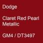 Preview: Dodge, Claret Red Pearl Metallic, GM4 / DT3497.